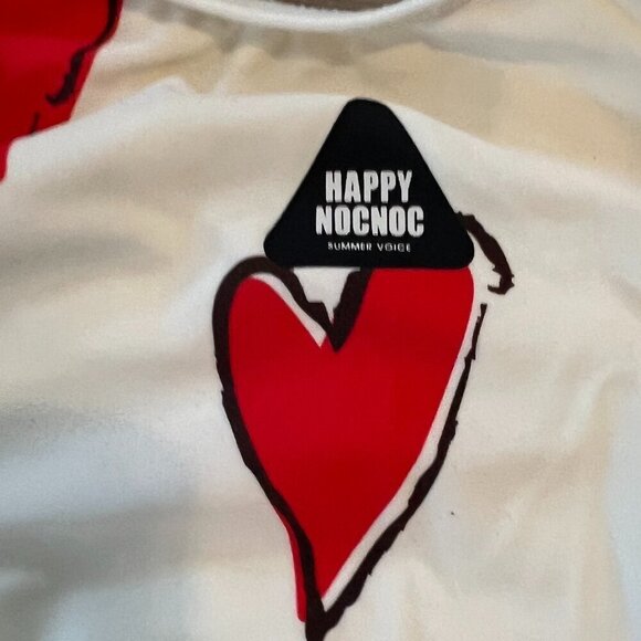 Happy Nocnonc Girls UPF 50+ Gummy One-Piece Swimsuit Size 3 Heart Print - Picture 4 of 5